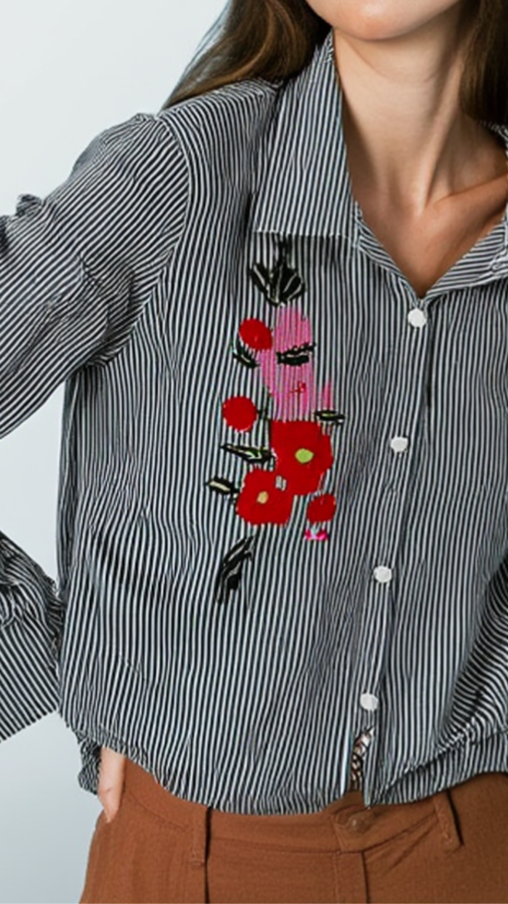 Πουκάμισο Αστέρι – Γκρι Ριγέ