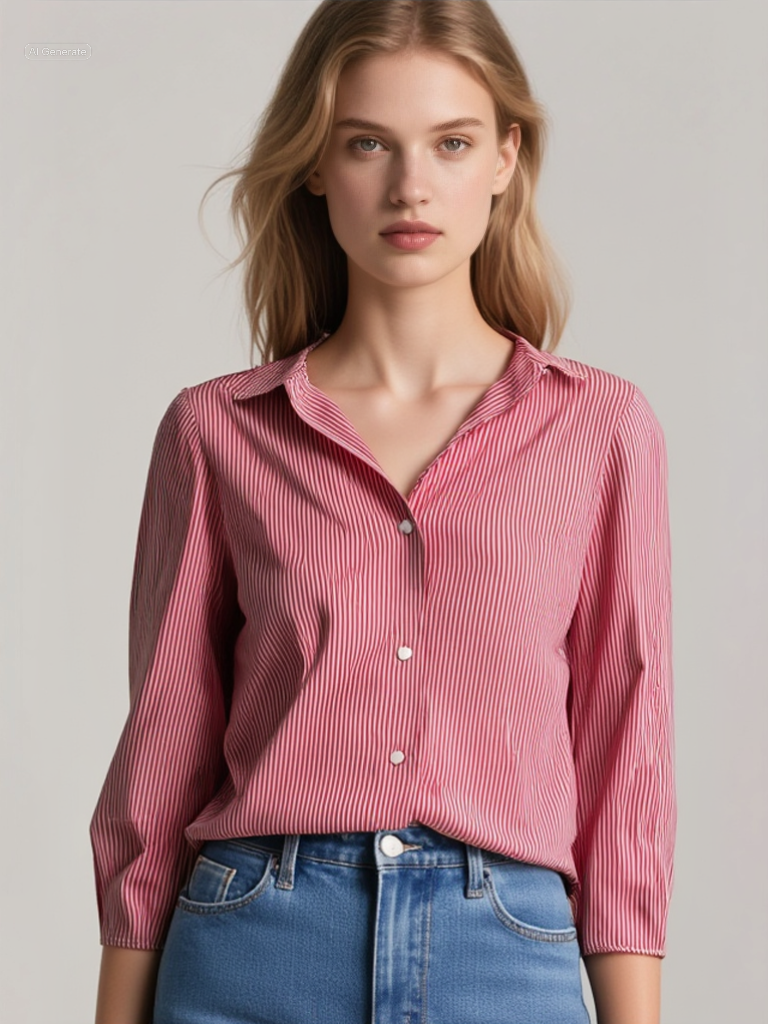 Πουκάμισο Ροζ – Διάτρητες Λεπτομέρειες
