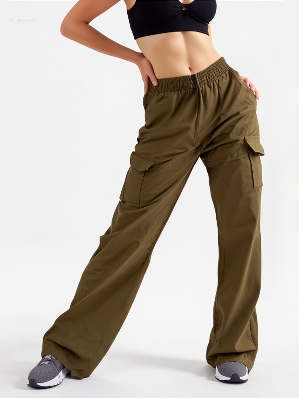 Cargo Παντελόνι – Μαύρο Wide Leg