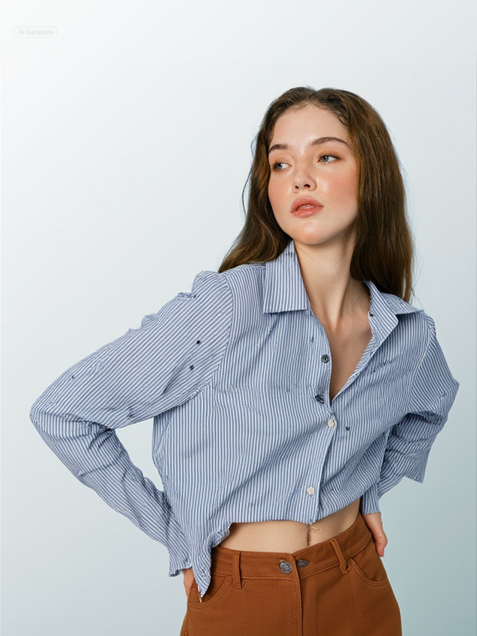 Πουκάμισο Λώτους – Μπλε Ριγέ (Κοντό)