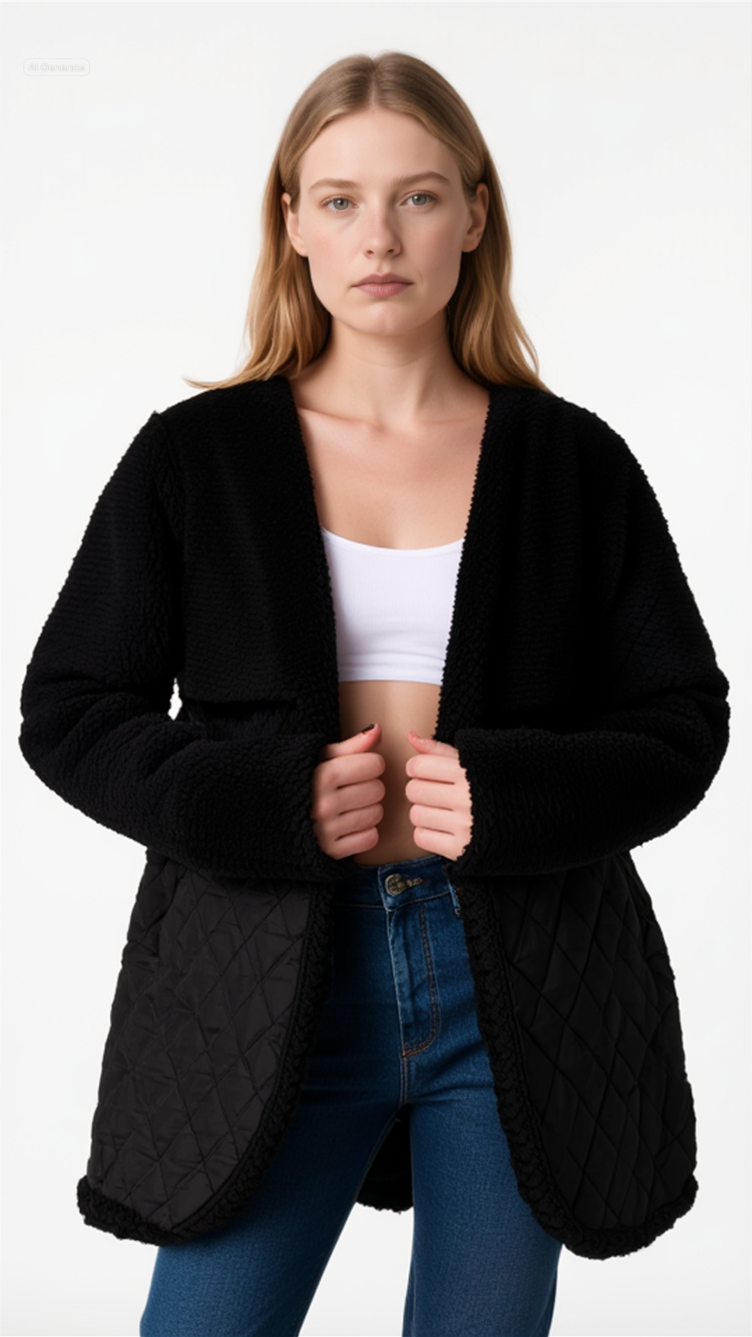 Παλτό «Άρτεμις» – Μαύρο Fleece