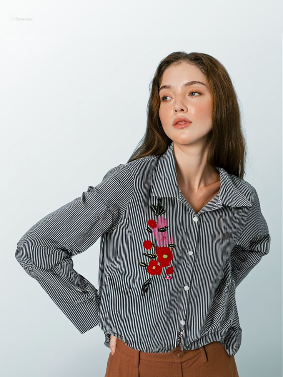 Πουκάμισο Αστέρι – Γκρι Ριγέ